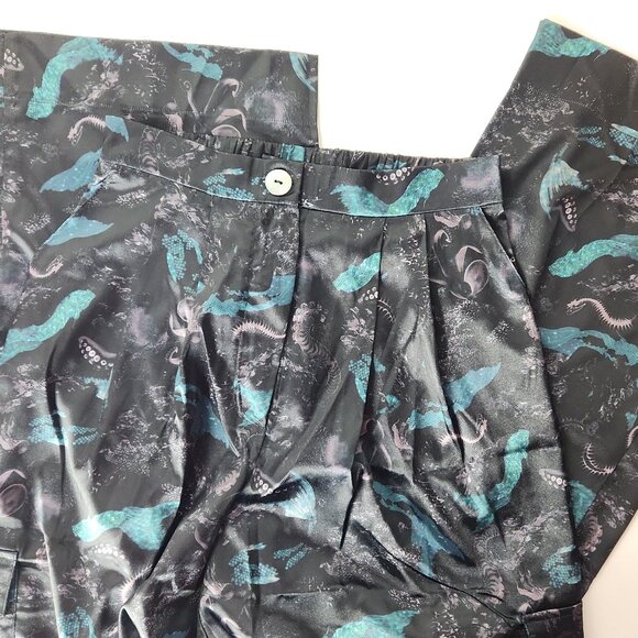 BlackMilk Abyss Wide Leg Satin Cargo Pants high waist 8 Aus / XS 4 US - Picture 14 of 14
